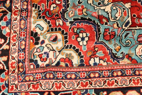 Mahal Blue Hand Knotted 112 X 147 Area Rug 250-30438 Image 8