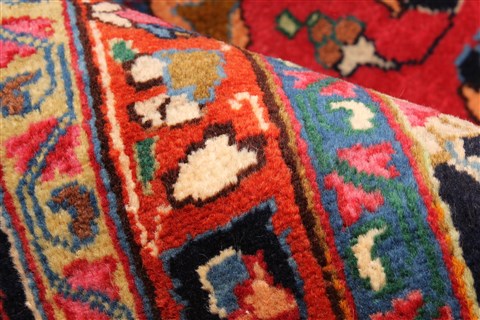 Mashad Red Hand Knotted 118 X 146 Area Rug 250-30439 Image 12