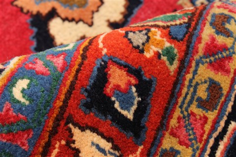 Mashad Red Hand Knotted 118 X 146 Area Rug 250-30439 Image 13