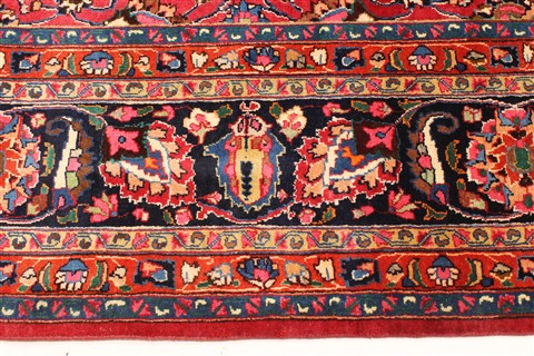 Mashad Red Hand Knotted 118 X 146 Area Rug 250-30439 Image 2