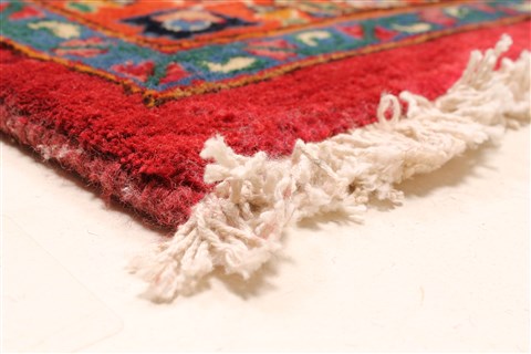 Mashad Red Hand Knotted 118 X 146 Area Rug 250-30439 Image 6