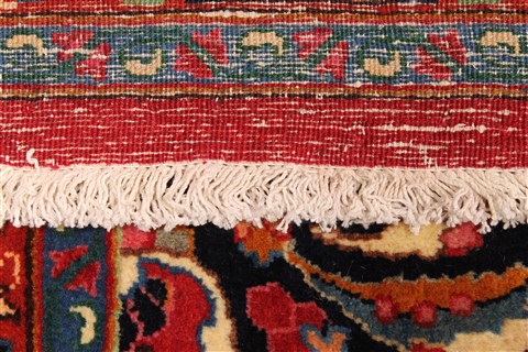 Mashad Red Hand Knotted 118 X 146 Area Rug 250-30439 Image 7