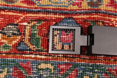 Mashad Red Hand Knotted 118 X 146 Area Rug 250-30439 Image 8