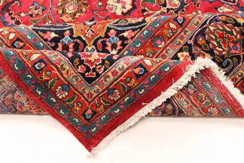 Mashad Red Hand Knotted 118 X 146 Area Rug 250-30439 Image 9