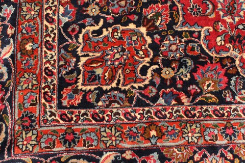 Mashad Red Hand Knotted 112 X 146 Area Rug 250-30441 Image 8