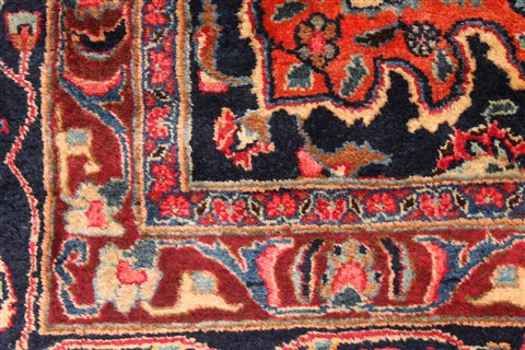 Mashad Red Hand Knotted 116 X 165 Area Rug 250-30442 Image 3