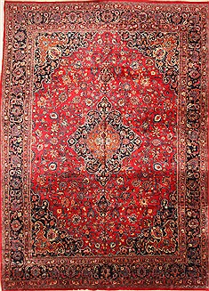 Mashad Red Hand Knotted 11'6" X 16'5"  Area Rug 250-30442