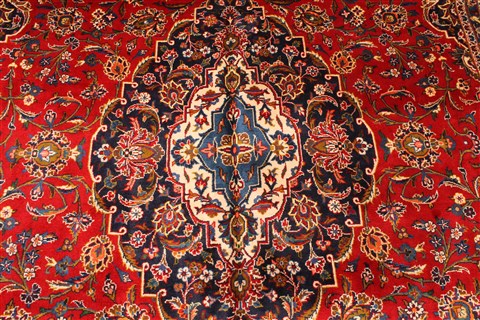 Kashan Red Hand Knotted 911 X 161  Area Rug 250-30443 Image 1