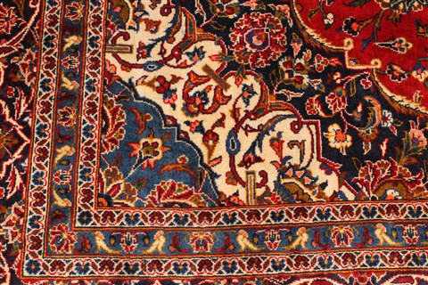 Kashan Red Hand Knotted 911 X 161  Area Rug 250-30443 Image 3