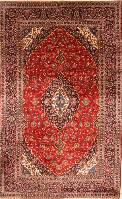 Kashan Red Hand Knotted 911 X 161  Area Rug 250-30443 Image 0