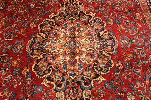 Kashan Red Hand Knotted 90 X 180 Area Rug 250-30447 Image 1