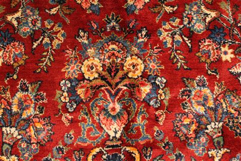 Kashan Red Hand Knotted 90 X 180 Area Rug 250-30447 Image 4