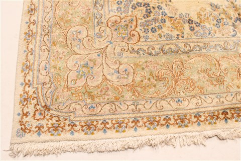 Kerman Beige Hand Knotted 90 X 201 Area Rug 250-30449 Image 11