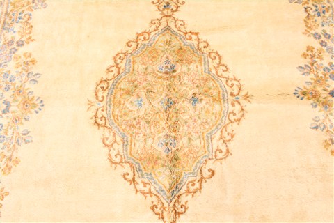 Kerman Beige Hand Knotted 90 X 201 Area Rug 250-30449 Image 1