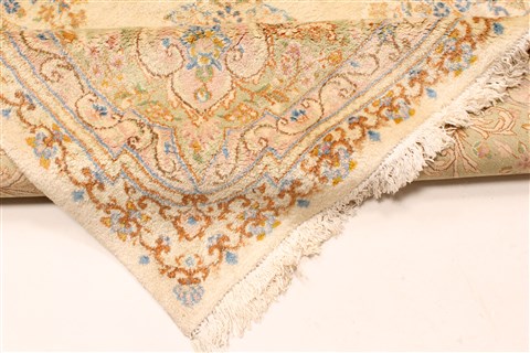 Kerman Beige Hand Knotted 90 X 201 Area Rug 250-30449 Image 6