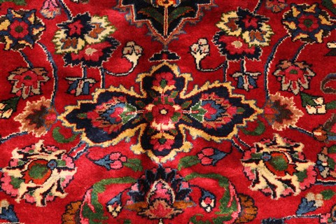 Mashad Red Hand Knotted 104 X 160 Area Rug 250-30450 Image 10