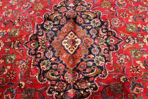 Mashad Red Hand Knotted 104 X 160 Area Rug 250-30450 Image 7