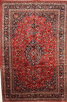 Mashad Red Hand Knotted 10'4" X 16'0"  Area Rug 250-30450