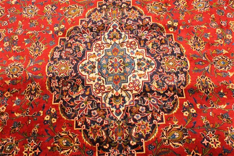 Kashan Red Hand Knotted 910 X 156  Area Rug 250-30451 Image 13