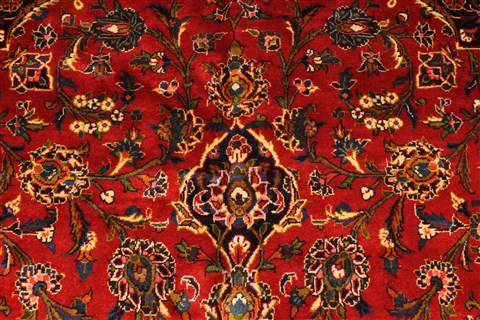 Kashan Red Hand Knotted 910 X 156  Area Rug 250-30451 Image 3