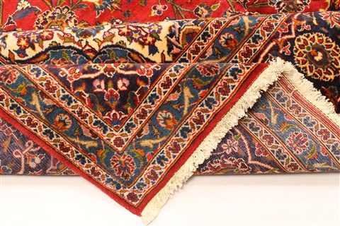 Kashan Red Hand Knotted 910 X 156  Area Rug 250-30451 Image 7