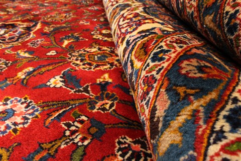 Kashan Red Hand Knotted 910 X 156  Area Rug 250-30451 Image 8