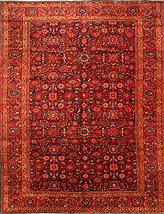 Persian Tabriz Red Rectangle 10x14 ft Wool Carpet 30452
