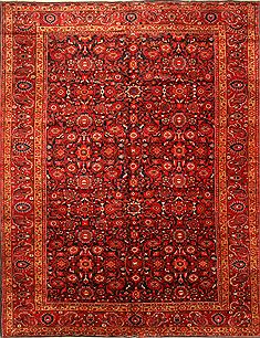 Persian Tabriz Red Rectangle 10x14 ft Wool Carpet 30452