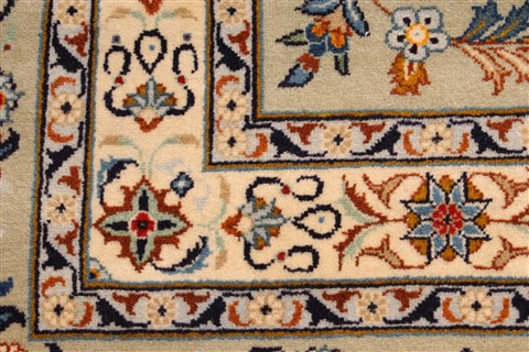 Kashan Blue Hand Knotted 119 X 184  Area Rug 250-30456 Image 3