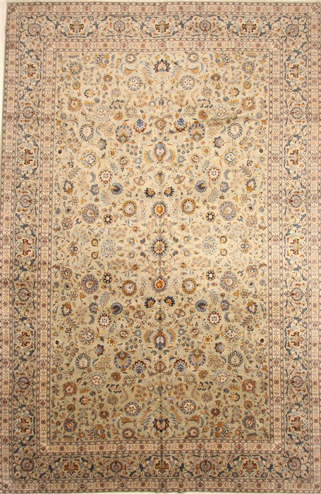 Kashan Blue Hand Knotted 119 X 184  Area Rug 250-30456 Image 0