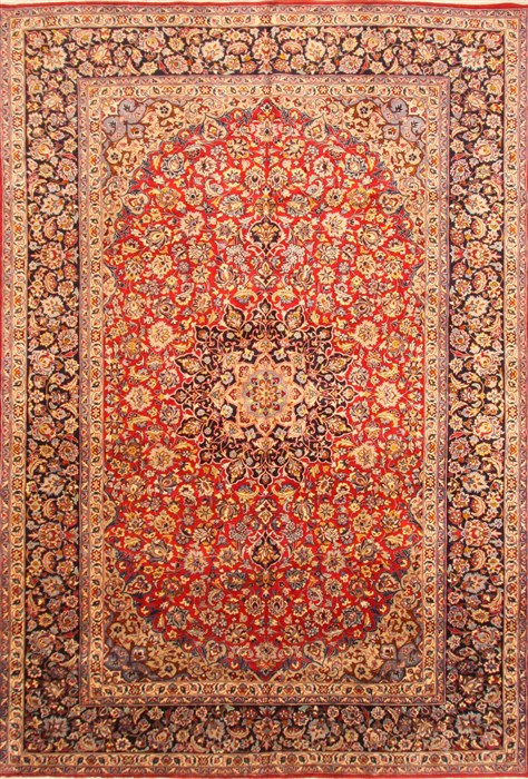 Najaf-abad Red Hand Knotted 99 X 145 Area Rug 250-30457 Image 0