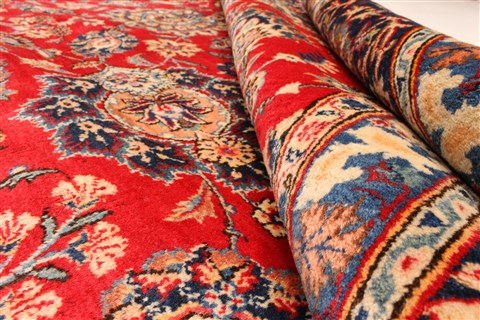 Kashan Beige Hand Knotted 1010 X 144  Area Rug 250-30458 Image 8