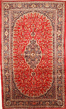 Persian Mashad Red Rectangle 11x16 ft Wool Carpet 30459