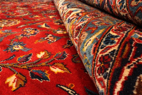 Kashan Red Hand Knotted 117 X 165  Area Rug 250-30462 Image 3