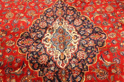 Kashan Red Hand Knotted 117 X 165  Area Rug 250-30462 Image 8