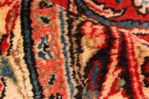 Hamedan Beige Hand Knotted 107 X 143 Area Rug 250-30467 Image 10