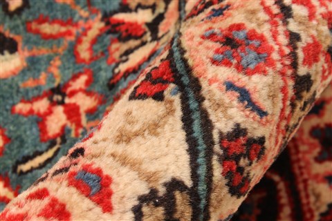 Hamedan Beige Hand Knotted 107 X 143 Area Rug 250-30467 Image 12