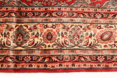 Hamedan Beige Hand Knotted 107 X 143 Area Rug 250-30467 Image 2
