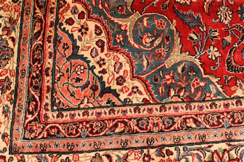 Hamedan Beige Hand Knotted 107 X 143 Area Rug 250-30467 Image 3