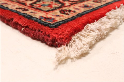 Hamedan Beige Hand Knotted 107 X 143 Area Rug 250-30467 Image 4