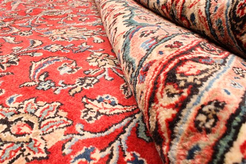 Hamedan Beige Hand Knotted 107 X 143 Area Rug 250-30467 Image 8