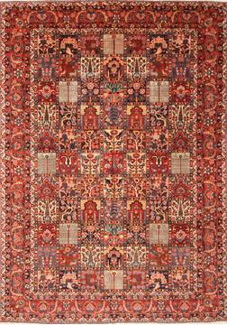 Persian Bakhtiar Beige Rectangle 10x14 ft Wool Carpet 30471