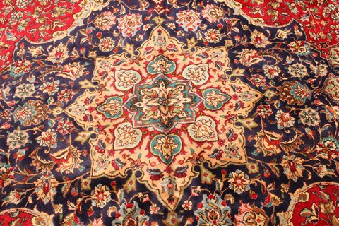 Tabriz Blue Hand Knotted 116 X 165 Area Rug 250-30473 Image 1