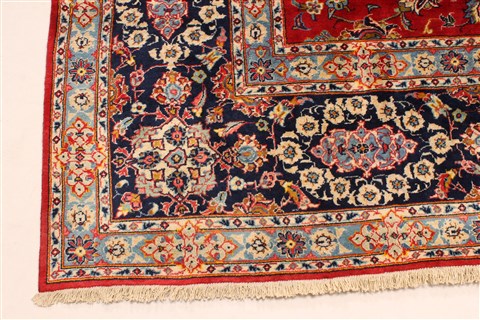 Yazd Red Hand Knotted 118 X 159 Area Rug 250-30477 Image 6