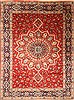Yazd Red Hand Knotted 118 X 159 Area Rug 250-30477 Thumb 0