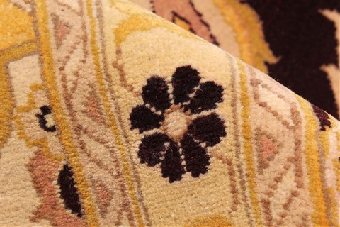 Agra Beige Hand Knotted 1311 X 1810 Area Rug 250-30481 Image 9