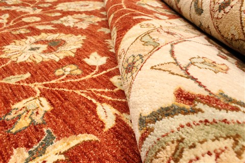 Ziegler Beige Square Hand Knotted 1111 X 121 Area Rug 250-30483 Image 7