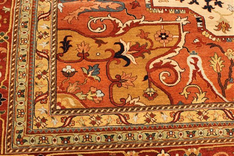 Serapi Beige Hand Knotted 139 X 159 Area Rug 250-30484 Image 10