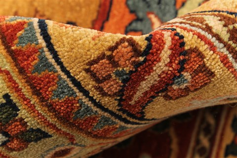 Serapi Beige Hand Knotted 139 X 159 Area Rug 250-30484 Image 4