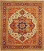 Serapi Beige Hand Knotted 139 X 159 Area Rug 250-30484 Thumb 0